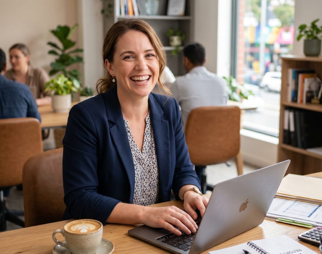 Small business owner researching how to lodge your BAS online