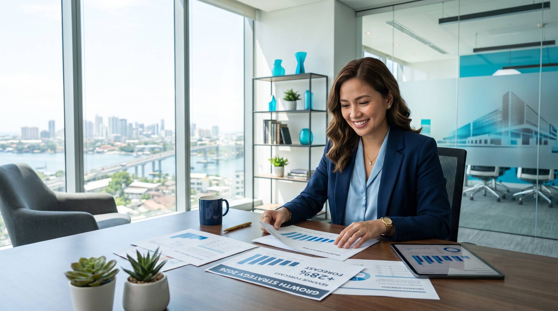 A confident Central Coast business owner focusing on strategic growth, demonstrating the time-saving return on investment of outsourcing to a professional payroll manager.